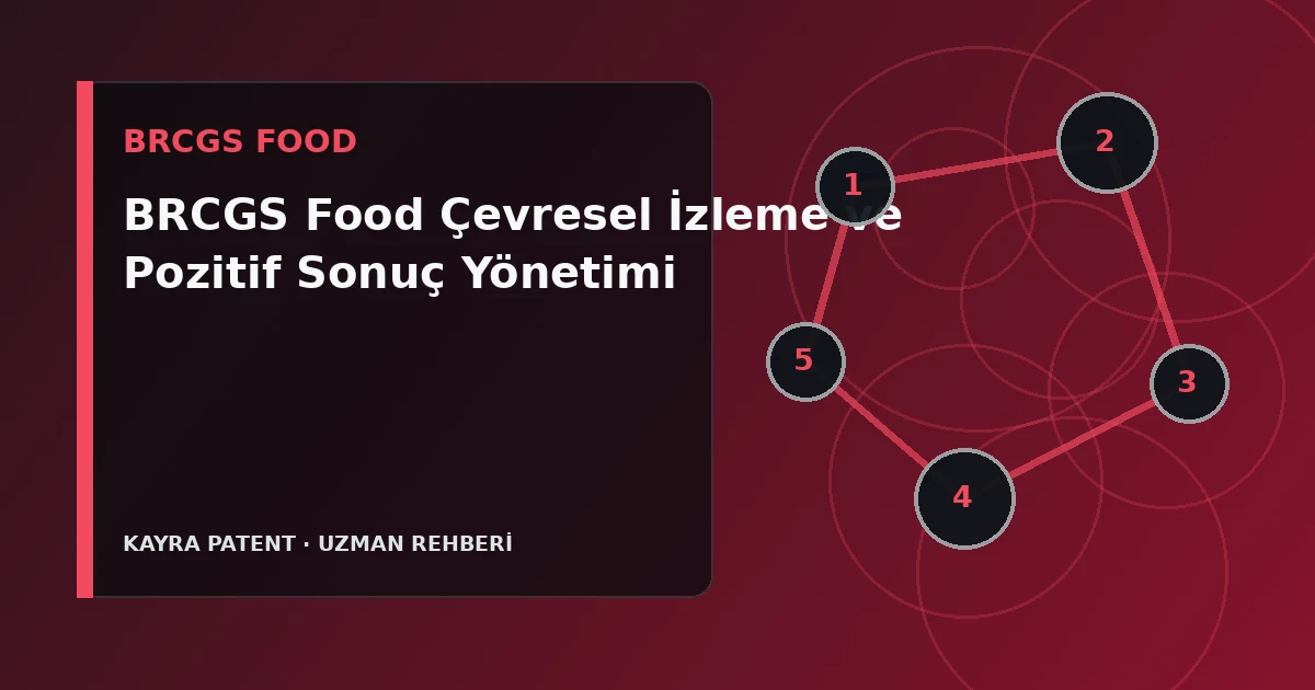BRCGS Food Çevresel İzleme ve Pozitif Sonuç Yönetimi için teknik süreç şeması