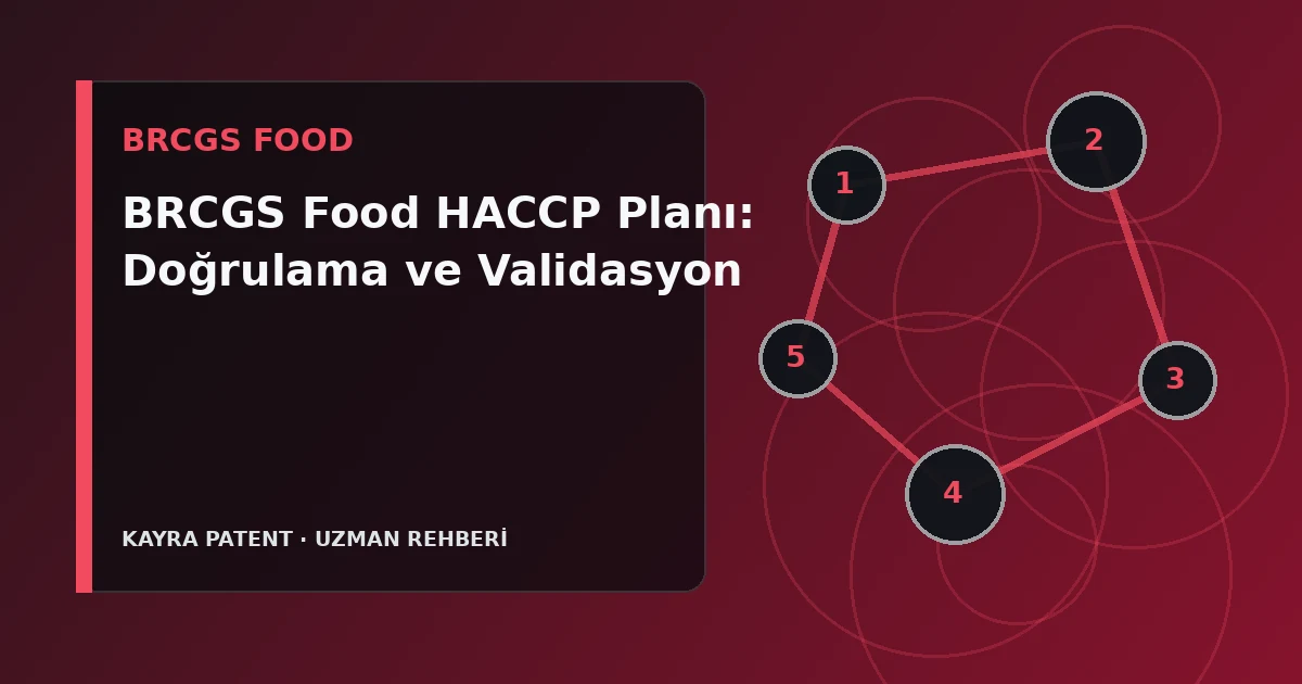 BRCGS Food HACCP Planı: Doğrulama ve Validasyon için teknik süreç şeması