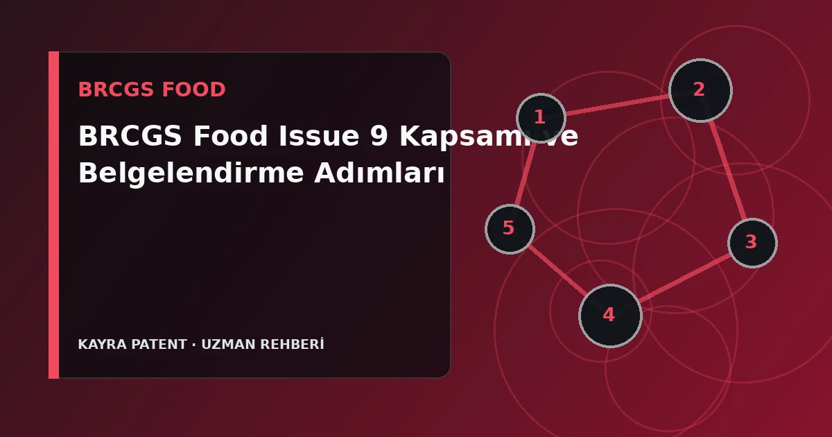 BRCGS Food Issue 9 Kapsamı ve Belgelendirme Adımları için teknik süreç şeması