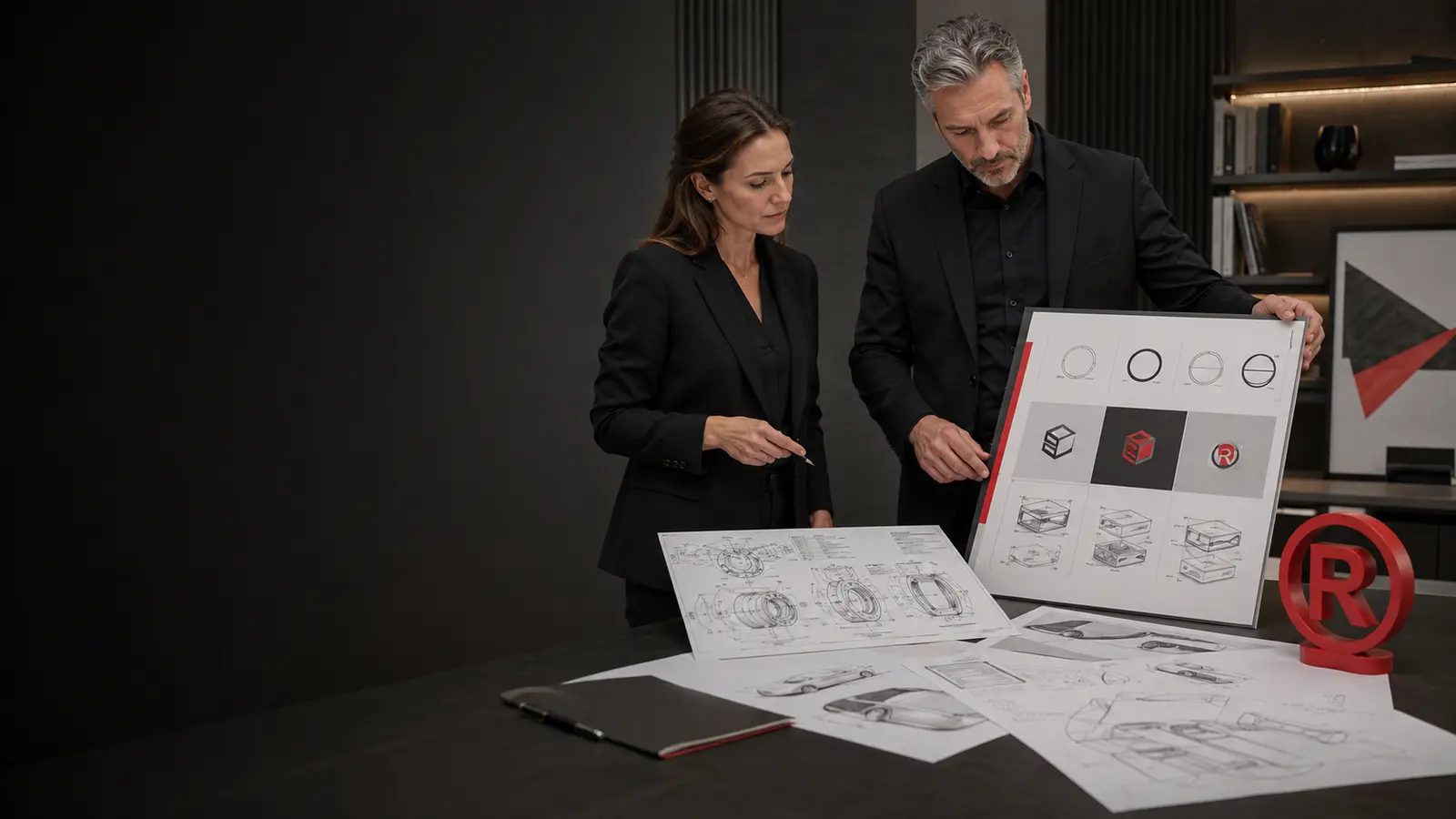 Marka kimliği, patent ve tasarım tescili dosyalarını değerlendiren danışmanlar